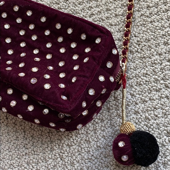 Zara Velvet Handbag with Shimmer - Picture 4 of 8